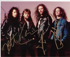 Group 8 x 10 Color Photo * by Metallica Original Autographed COA - Picture 1 of 2