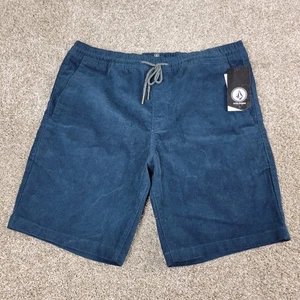 NWT Volcom Mens Medium Frickin Mix Ew Corduroy Shorts Elastic Waist Drawstring - Picture 1 of 5