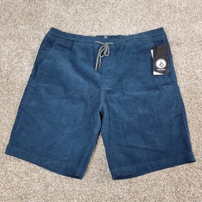 NWT Volcom Mens Medium Frickin Mix Ew Corduroy Shorts Elastic Waist Drawstring - Image 1 of 4