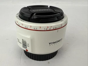 Obiettivo Yongnuo YN50mm f/1.8 II bianco per Canon attacco EF ottime condizioni funzionante - Foto 1 di 10
