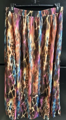 Maxi Falda New Directions Talla XL Colorido Estampado Forrado Foto 1 de 4