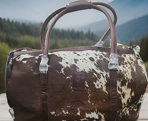 Bolso de Lona de Cuero de Vaca Mediano Bolso de Lujo Unisex  - Imagen 1 de 12