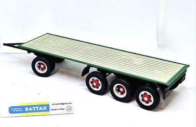 # 1/43 RIMORCHIO a 4 ASSI PIANALE (Lunghezza 8 m) by BATTAX x IXO/deagostini # - Immagine 1 di 2