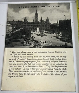 Booklet WWII Glasgow US Armed Forces In UK Soldiers Guide Militaria - Picture 1 of 4