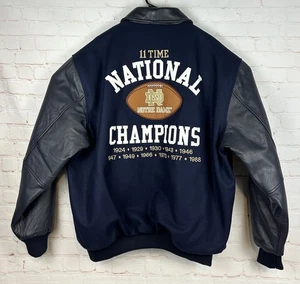 Vintage Notre Dame Fighting Irish Wool Jacket Mens Size L G-III Carl Banks - Picture 1 of 9