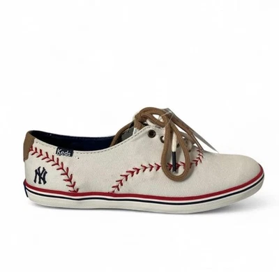 Keds Women’s MLB Yankees White Champion Pennant Baseball Sneakers size 6 - Image 1 of 4