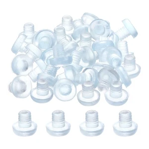 36 piezas parachoques de mesa de vidrio de 5 mm/0,2" con vástago para orificio de 3/16 pulgadas, transparentes - Imagen 1 de 7