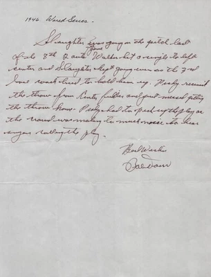 BOBBY DOERR - MANUSCRITO AUTÓGRAFO FIRMADO Foto 1 de 2