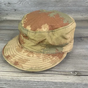 VTG Military Hat Cap Czech Desert Camo Ear Flaps 90s Field Czechoslovakia NOS 57 - Picture 1 of 12