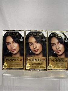 (3) 2 Natural Black L'Oreal Superior Preference Permanent Hair Color - Picture 1 of 5