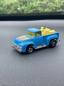 1973 Hot Wheels '56 Ford Hi-Tail Hauler Motorcycles Blue Flames Hong Kong - Picture 1 of 8