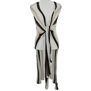Cardigan donna House of Harlow 1960 taglia unica all'uncinetto drappeggio maglia scialle nuovo senza etichette - Foto 1 di 7
