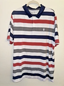Herren Izod gestreift Golf Dri-Fit Polo L Large - Bild 1 von 4