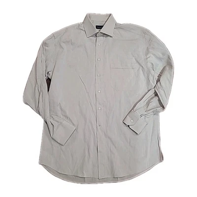 Men’s  Canali Shirt Cream Button Up L/Sleeve Front Pocket Fine Stripes 42/16.5 - Image 1 of 4