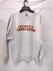 Vintage 90s University Of Charleston TRT Classics Crewneck Gray Sweatshirt L - Bild 1 von 7
