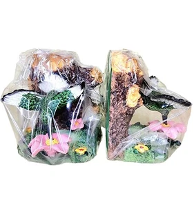 Neu im Karton Vintage 90er Kolibri bunte Harz Buchstützen  - Bild 1 von 11