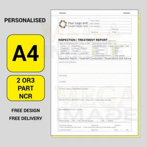 PEST CONTROL INSPECTION REPORT, PERSONALISED PRINTED, A4 SIZE, FREE DELIVERY - Picture 1 of 2