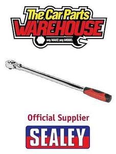 Sealey Ratchet Wrench 18" Flexi-Head Extra-Long 455mm 3/8"Sq Drive AK6697 - Picture 1 of 2