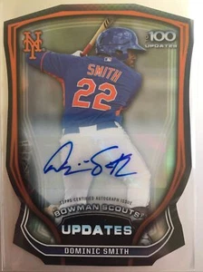 2015 Bowman Chrome Dominic Smith Auto Scouts Die Cut Rookie #BSU-DS Mets TOP100 - Bild 1 von 4
