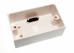 New 12 X Surface Mount Pattress Switch Socket Back Box 2 Gang 47mm Deep - Onesto - Picture 1 of 1