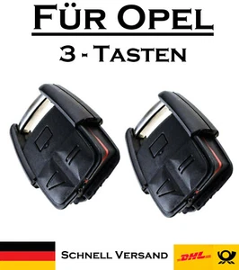 2x Autoschlüssel Gehäuse für Opel - Ersatz 3 Tasten PKW Fernbedienung KS12A - Foto 1 di 6