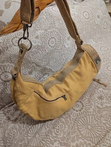 RARE VINTAGE Green Toe Banana Sling Messenger Bag Cross body shoulder Eco Jute - Picture 1 of 22