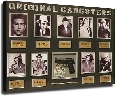 Gangster Al Capone Mafia Poster Print Modern Canvas Painting Wall Art Picture
