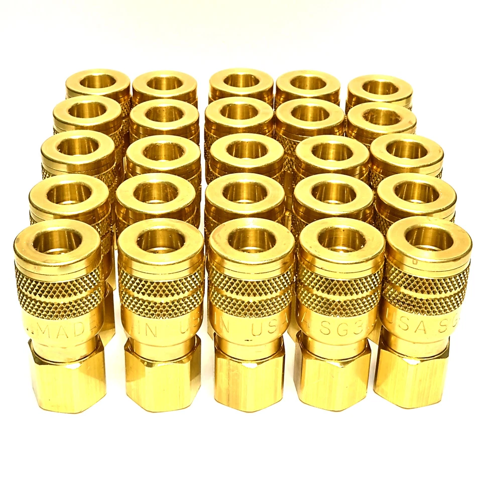 (25) FOSTER SG3003 1/4" Female NPT /4" Industrial Air Hose Fittings Brass