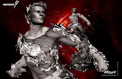 HUMAN TORCH Johnny Storm Statue Marvel Fantastic Four Avengers Model Kit WICKED - Image 1 of 4