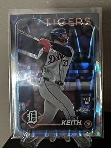 2024 Topps Chrome Baseball Rookie Colt Keith Tigers Raywave Refractor - Picture 1 of 2