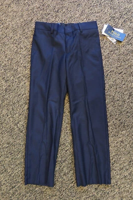 New Polo Ralph Lauren Boys Dress / Suit Pants - Size 4 / 4T - Navy - UNHEMMED - Image 1 of 4