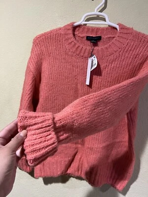Suéter Tejido Sanctuary Año Nuevo Nuevo You Mezcla Lana Alpaca Salmón Talla S Nuevo con Etiquetas R2 Foto 1 de 4