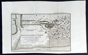 1780 Barbie Du Bocage Large Antique Map Plan of Olympia, Greece - Olympic Games - Picture 1 of 2