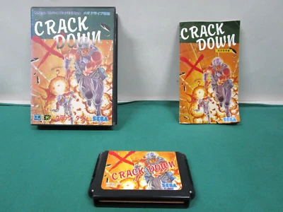 Mega-Drive Genesis - Crack Down - included box & manual. JAPAN GAME. SEGA. 11467 - Image 1 of 4