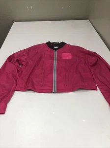 DKNY Womens Mini Ripstop Jacket With Jersey Lining In Back Pink Size XS - Picture 1 of 3