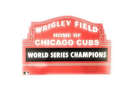 Chicago Cubs Wrigley Field Marquee Plastic Sign 2016 WORLD SERIES CHAMPIONS - Image 1 of 2