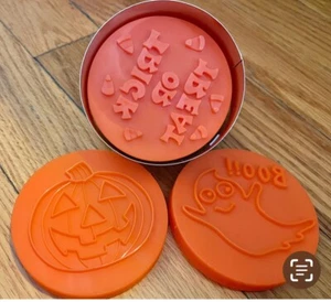 Wilton Halloween Cookie Press Emboss Cutter 3 Stamps Push N Print Vintage Lot - Picture 1 of 1