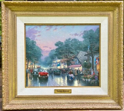 Thomas Kinkade Original Oil  "Carmel: Delores Street" (Not a Reproduction) RARE! - Image 1 of 4