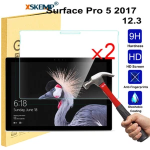 2pcs For Microsoft Surface Pro 2 3 4 5 Tempered Glass Screen Protector Premium - Picture 1 of 16