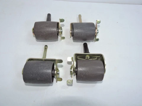 heavy duty bed frame  set of 4 casters Metal and plastic the casters are brown Cover