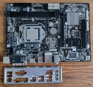 Gigabyte GA-B85M-HD3G B85 Mainboard Micro ATX Sockel 1150 + Intel I5-4460 - Bild 1 von 3