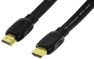 HIGH QUALITY 10M METRE FLAT HDMI A MALE TO MALE V1.4 OFC CABLE GOLD PLATED PLUGS - Picture 1 of 1