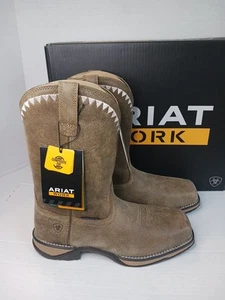 Ariat Damen-Arbeitsstiefel Größe 9,5 B braun Bomberhymne Deko-Zehe aus Verbundmaterial - Bild 1 von 14