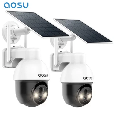 AOSU Solar Camera Security Outdoor 2K Cameras Wireless Compatible with Alexa - Image 1 of 4