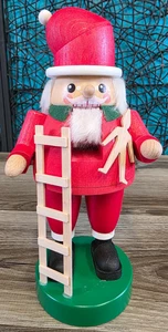 Richard Glasser Wooden Santa Nutcracker Toy Workshop Erzgebirgische Germany FLAW - Picture 1 of 13