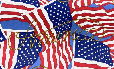 Patriotic America USA Western Flag LIghtweight Cotton 80x49 Tablecloth #29 - Image 1 of 4