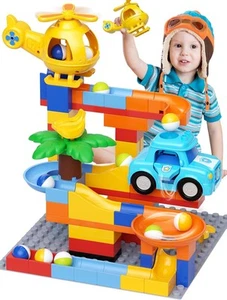 Marble Run Building Blocks, Montessori Learning STEM Toys,Compatible with... - Picture 1 of 6