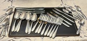 Mar-Crest MCF1 Atomic Starburst Stainless USA  32pc SET svc 8 MCM - Bild 1 von 3