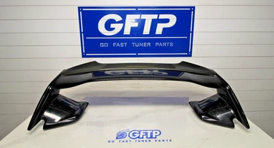 Subaru WRX STI 2015-2021 OEM cristal negro ala STI con extensión de alerón de carbono Foto 1 de 4