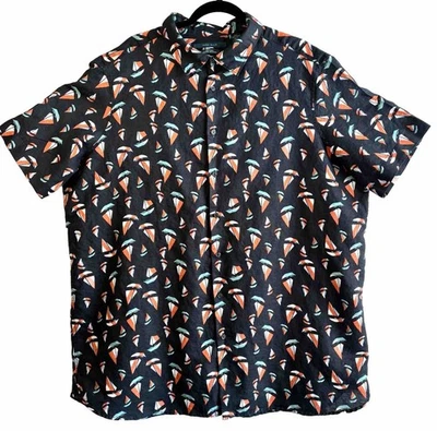 PERRY ELLIS Men’s 2XLTall 2TGA/2EGA Linen Button Up Shirt Sailboat Short Sleeve - Image 1 of 4